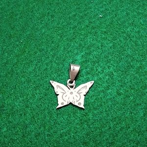 Sterling Silver Butterfly Pendant 925